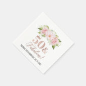 Blush Pink Aquarellfarben Blume 50 & Fabulous Serviette (Ecke)