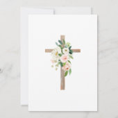 Blush Pink Aquarellfarben Erste Kommune Einladung (Rückseite)