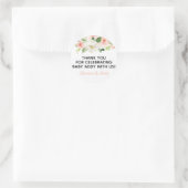 Blush Pink Aquarellfarben Floral Gefallen Sticker (Tasche)