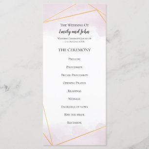 Blush Pink Aquarellfarben Geometrische Linien Hoch Programm