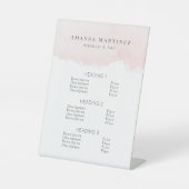 Blush Pink Aquarellfarben Haar Makeup Salon Sockelschild (Vorderseite)