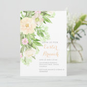 Blush Pink Aquarellfarben Ostern Brunch Einladung (Stehend Vorderseite)