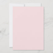 Blush Pink Aquarellfarben Rose Bloral Baby Sprinkl Einladung (Rückseite)