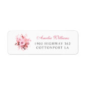 Blush Pink Aquarellfarben Rücksendeadresse (Vorne)