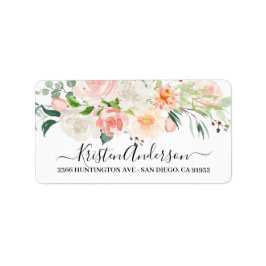 Blush Pink Aquarellfarben Rücksendeadresse Adressaufkleber