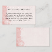 Blush Pink Aquarellfarben Tinte Wash Texture DIY Begleitkarte (Vorne/Hinten)