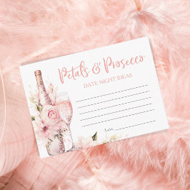 Blush Pink Aquarelltaschen & Prosecco Date Game Begleitkarte