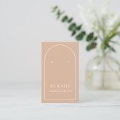 Blush Pink Arch Business Earring Display Card Visitenkarte (Stehend Vorderseite)