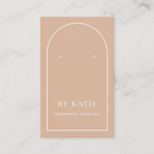 Blush Pink Arch Business Earring Display Card
