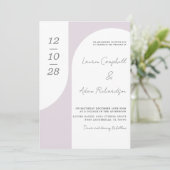 Blush Pink Arch & Calligraphy Wedding Einladung (Stehend Vorderseite)