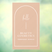 Blush Pink Arch Hallo Business Willkommenszeichen Fensteraufkleber (Blatt 3)