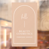 Blush Pink Arch Hallo Business Willkommenszeichen Fensteraufkleber (Blatt 2)