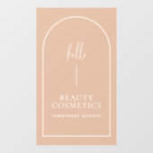 Blush Pink Arch Hallo Business Willkommenszeichen Fensteraufkleber (Blatt)