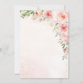 Blush Pink Baby Dusche Einladung (Rückseite)