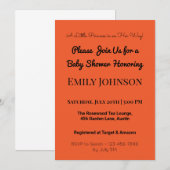 Blush Pink Baby Dusche Einladung für ein Mädchen (Vorne/Hinten)