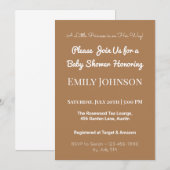 Blush Pink Baby Dusche Einladung für ein Mädchen (Vorne/Hinten)