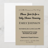 Blush Pink Baby Dusche Einladung für ein Mädchen (Vorne/Hinten)