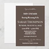 Blush Pink Baby Dusche Einladung für einen Jungen (Vorne/Hinten)