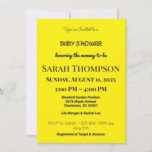 Blush Pink Baby Dusche Einladung für einen Jungen (Vorderseite)