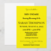 Blush Pink Baby Dusche Einladung für einen Jungen (Vorne/Hinten)