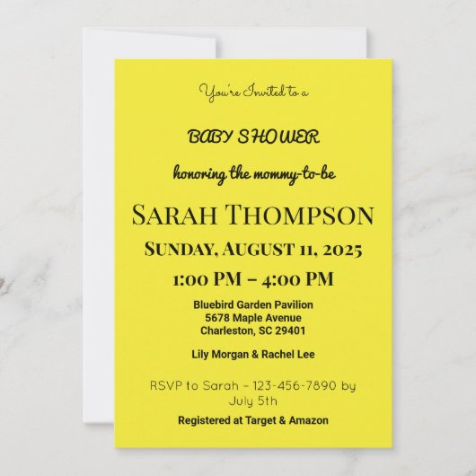 Blush Pink Baby Dusche Einladung für einen Jungen (Vorderseite)