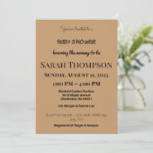 Blush Pink Baby Dusche Einladung für einen Jungen (Stehend Vorderseite)