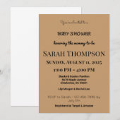 Blush Pink Baby Dusche Einladung für einen Jungen (Vorne/Hinten)