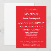 Blush Pink Baby Dusche Einladung für einen Jungen (Vorne/Hinten)