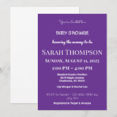 Blush Pink Baby Dusche Einladung für einen Jungen (Vorne/Hinten)