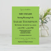 Blush Pink Baby Dusche Einladung für einen Jungen (Stehend Vorderseite)