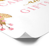 Blush Pink Baby Duschkarten & Geschenke Unterschri Poster (Ecke)