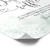 Blush Pink Baby es ist kalt draußen Windelraffle Poster (Ecke)