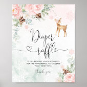 Blush Pink Baby es ist kalt draußen Windelraffle Poster (Vorne)