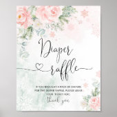 Blush Pink Baby es ist kalt draußen Windelraffle Poster (Vorne)