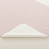 Blush Pink Baby Fleece Blanket with Sherpa Backing Sherpadecke (3/4)