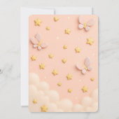 Blush Pink Baby Girl Dusche laden ein Einladung (Rückseite)