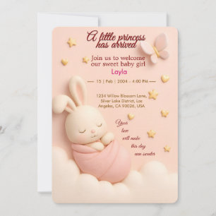 Blush Pink Baby Girl Dusche laden ein Einladung