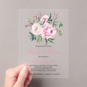 Blush Pink Baby Shower Invitation Acryleinladungen (Insitu (Handheld))