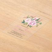 Blush Pink Baby Shower Invitation Acryleinladungen (Ablage )