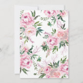 Blush Pink Baby Shower Invitation Einladung (Rückseite)