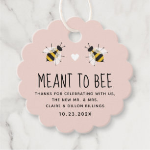 Blush Pink Baby to Bee Honey Dusche Gefallen Tag Geschenkanhänger