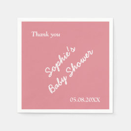 Blush Pink Babydusche Papier Napkins Serviette