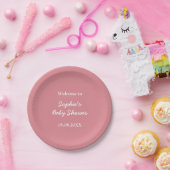 Blush Pink Babydusche Teller (Party)