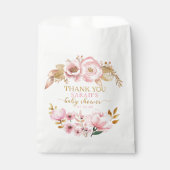 Blush Pink Babydusche Vielen Dank für Ihr Interess Geschenktütchen (Vorderseite)