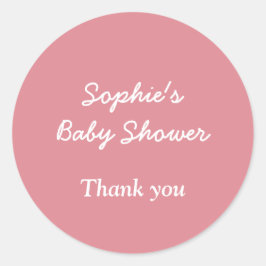 Blush Pink Babydusche Vielen Dank Sticker