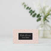 Blush Pink Bäckerei Konditorei Koch Modernes Visitenkarte (Stehend Vorderseite)