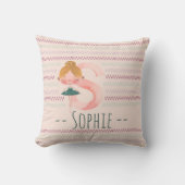 Blush Pink Ballerina Monogram S – Personalized Art Kissen (Vorderseite)