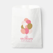 Blush Pink Balloons Feiern wir Geburtstag Geschenktütchen (Vorderseite)