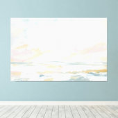 Blush Pink Beach Seascape Fine Art Canvas Print Leinwanddruck (Insitu (Holzboden))