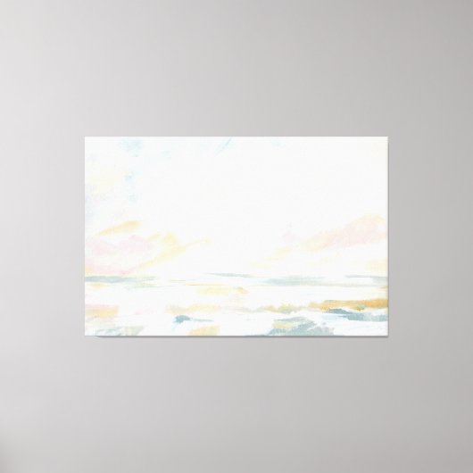 Blush Pink Beach Seascape Fine Art Canvas Print Leinwanddruck (Vorderseite)
